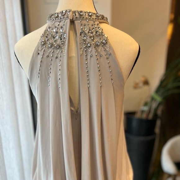 Mignon Light Grey Evening/Party Gown with Rhinestones - Picture 10 of 15